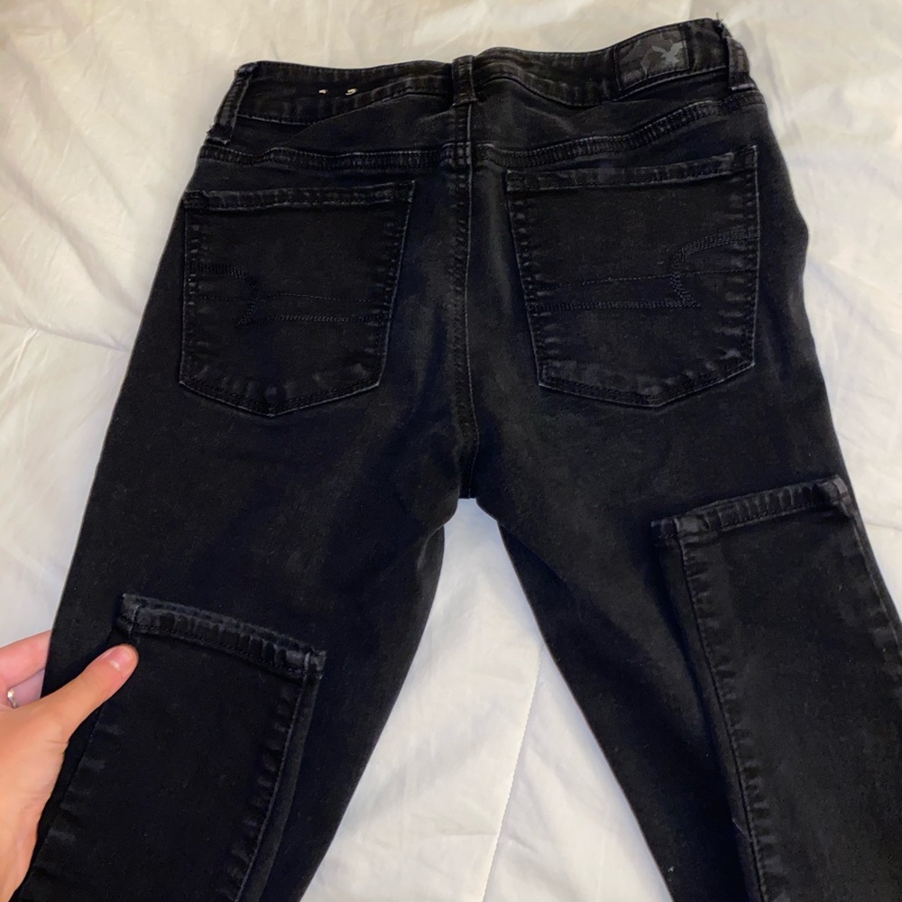 AMERICAN EAGLE | black super stretch skinny jeans